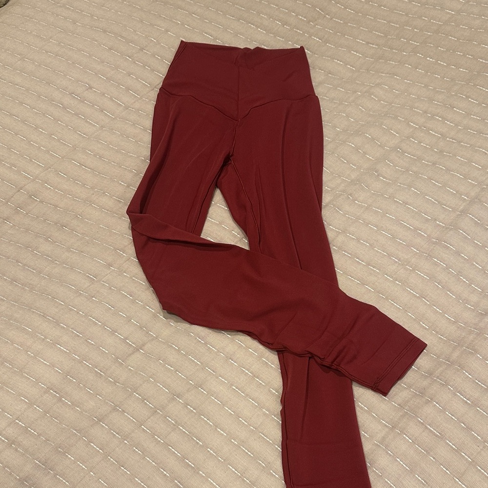 Aerie High-Waisted Burgundy Leggings